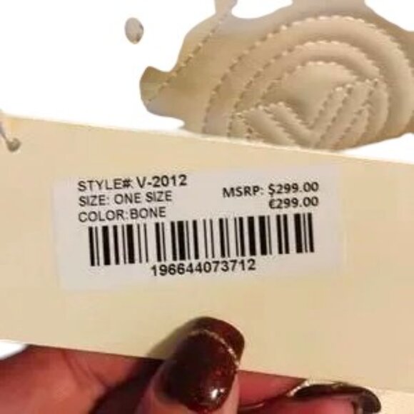 Valentino Orlandi Bone White Vegan Leather Crossbody 👜 NWT $299 - Picture 3 of 11